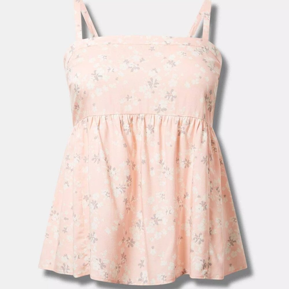 Babydoll Challis Square Neck Tank
